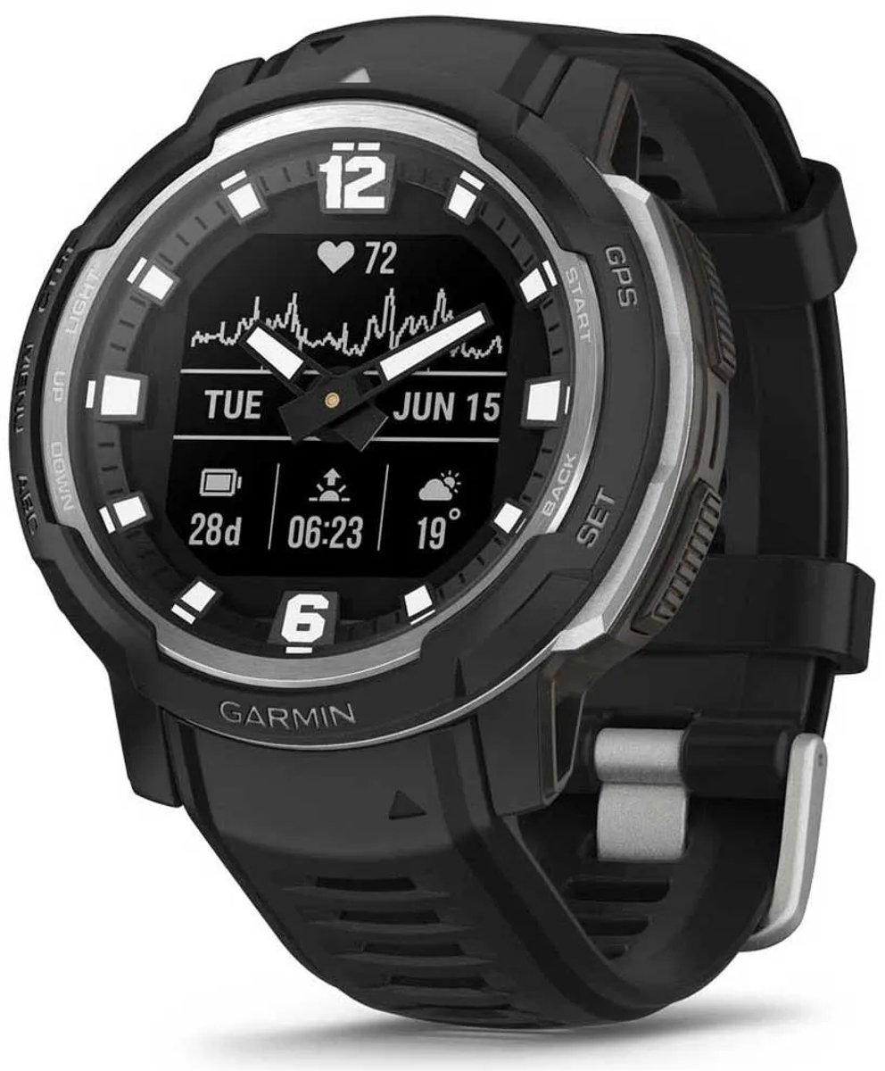 Garmin Instinct Crossover Zwart/Graniet (Hybrid smartwatch)