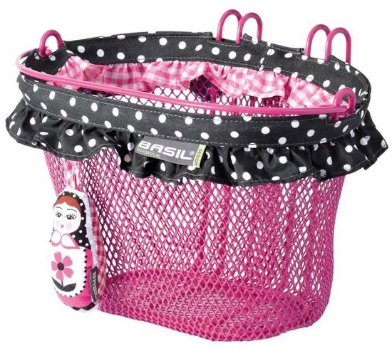 Basil Jasmin Baboushka Kinderfietsmand - Staal - Inclusief Haken - Zwart van Basil — afbeelding 2