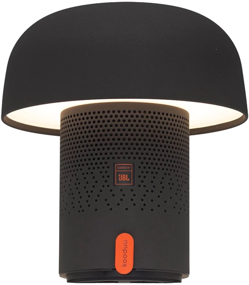 Kooduu Sensa PLAY - Bluetooth Speaker met SOUND BY JBL - Dimbare LED-lamp - Oplaadbare batterij - Inclusief docking station - Kleur Anthracite