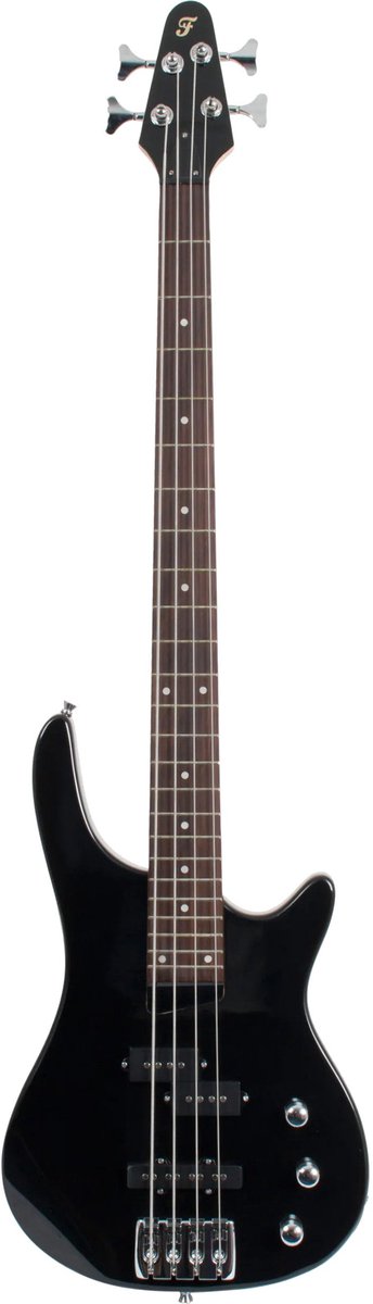Fazley FMB118 Black elektrische basgitaar + versterker + kabel