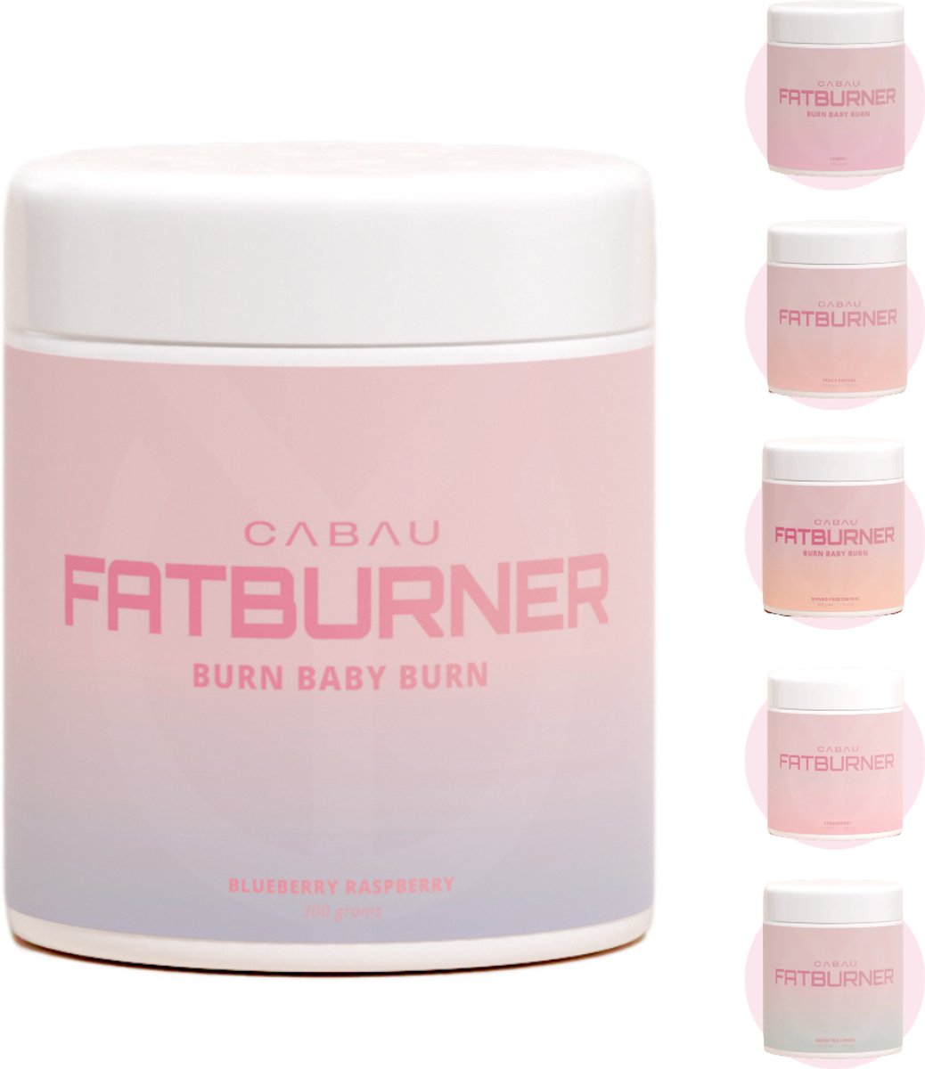Cabau - Fatburner / Vetverbrander - Blueberry Raspberry - Stimuleert vetverbranding - Minder snoepen - Meer energie - 300 gram