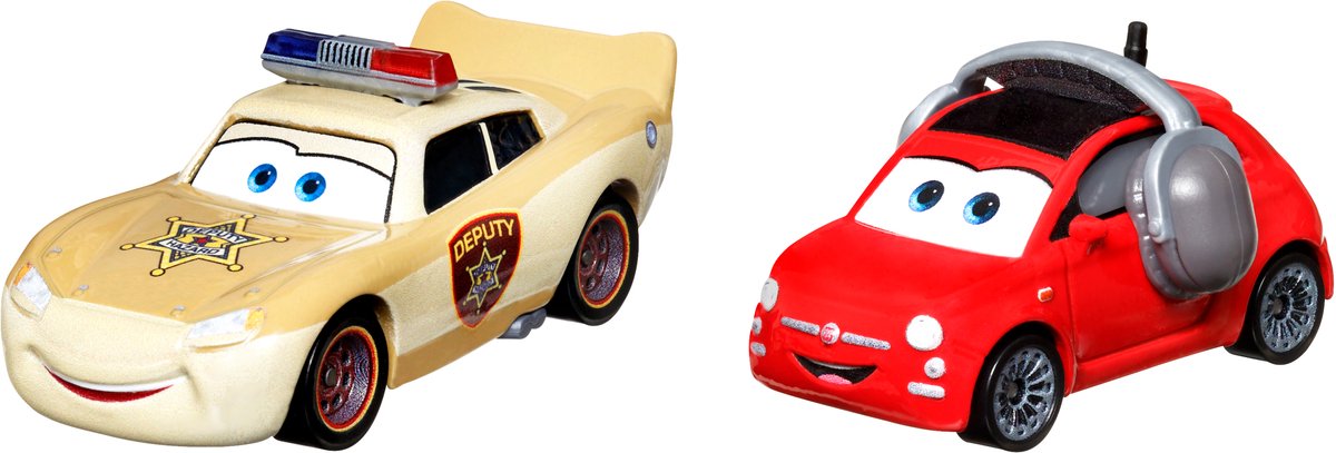 Mattel Disney and Pixar Cars On the Road Lightning McQueen Deputy Hazard & Bella Cadavre 2-Pack