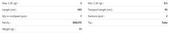 Mikado Bixlite Spinhengel Zilver 2.10 m / 0.5-5 g — afbeelding 3