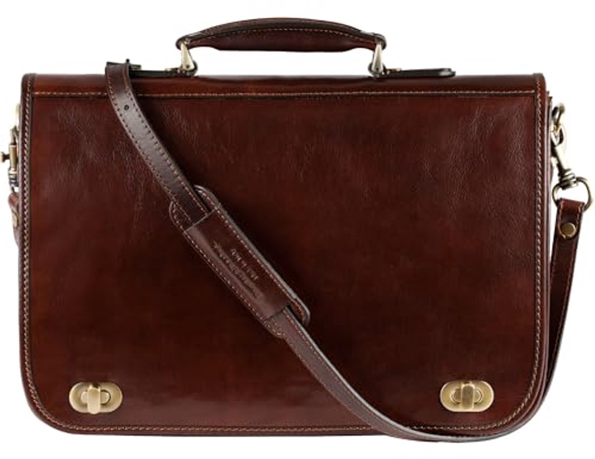 Leren Laptoptas voor Mannen en Vrouwen - Handgemaakt in Italië voor Laptops tot 17"