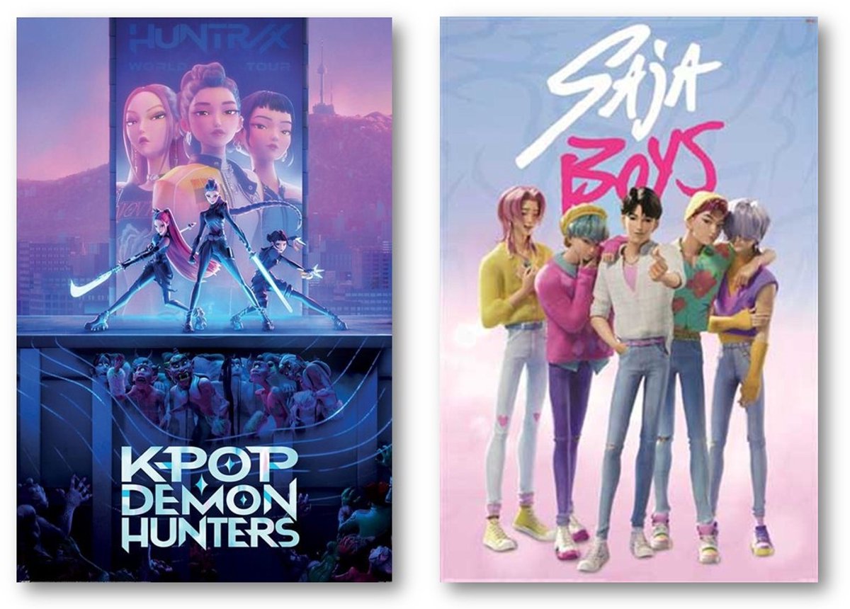 Kpop Posters- Twee posters - Demon Hunters – 61 x 91,5 cm - wanddecoratie