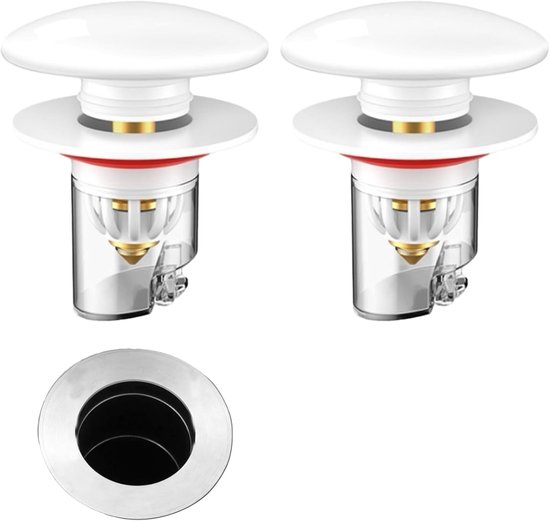 Gootsteen haarvanger, pop-up afvoer deksel plug, verwijderbare badkamer wastafel zeef, roestvrij stalen vloer afvoer filter, wastafel afvoer plug