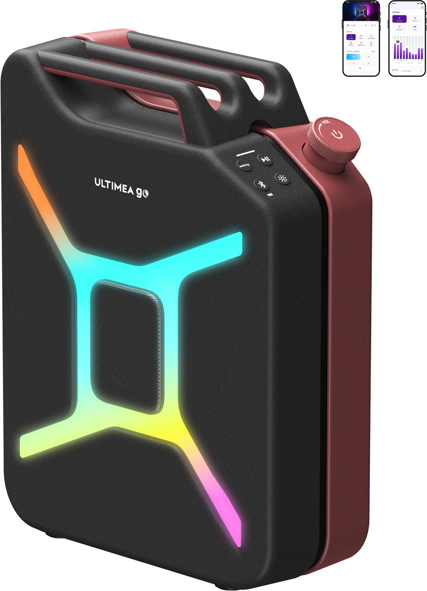 ULTIMEA Go draagbare Bluetooth-luidspreker - Draadloze luidspreker - Perfect voor feestjes - Rood