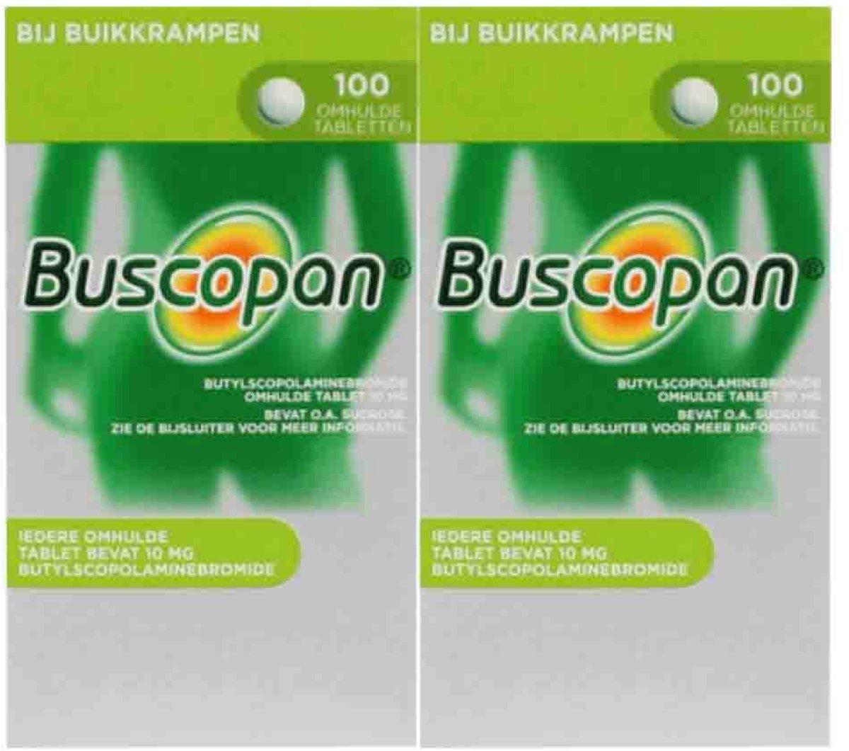 Buscopan Omhulde Tabletten 10mg - 2 x 100 tabletten