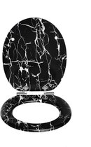 WOLTU WS2911 Toiletdeksel met softclose, antibacteriële wc-bril met Quick Release-functie, Duroplast, ovaal, eenvoudige montage