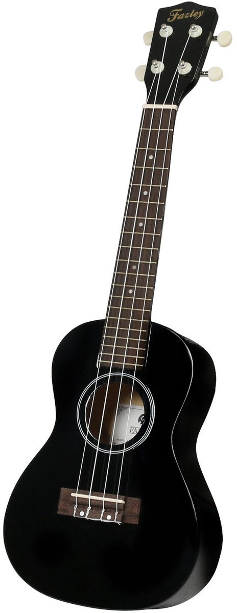Fazley K23B-W concert ukelele zwart