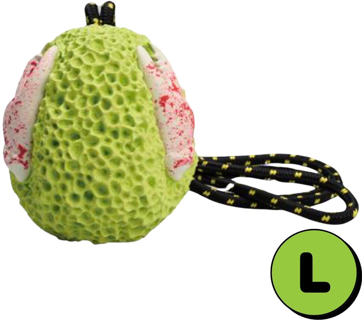 Trekspeeltje Hond met Touw - Vulbaar Hondenspeelgoed - Snack Speeltje Hond - Sterk Kauwspeelgoed - Maat L - HappyPaws