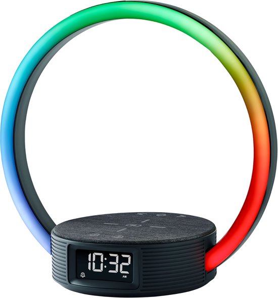 Beurer WL 65 Wake up+Charge, lichtwekker met donkergrijze stoffen voet en led-ring