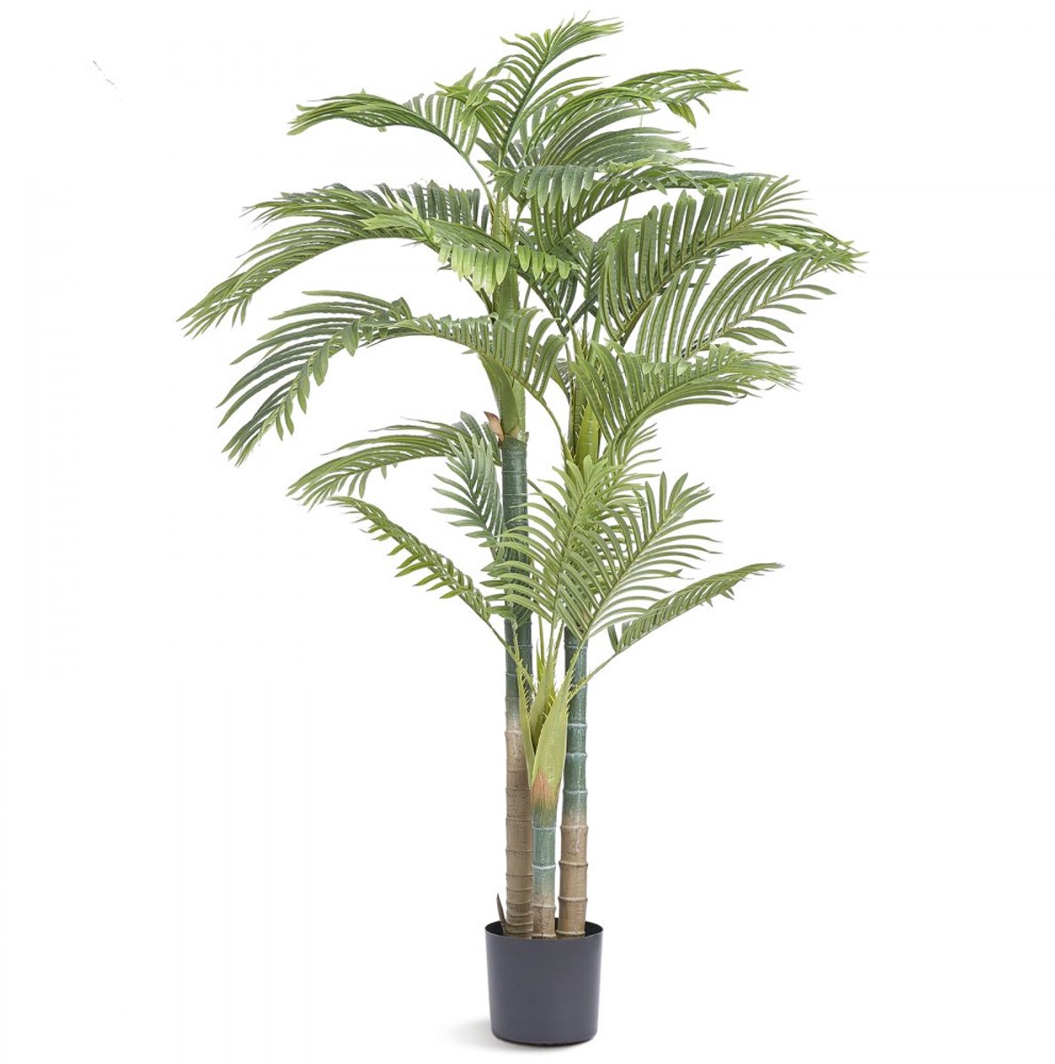 Kunstpalm Goudpalm Areca - Kunstplant in Pot - 198 cm Hoog - 103 x 103 cm - PE Kunststof - Geurloos - Waterdicht - Groen