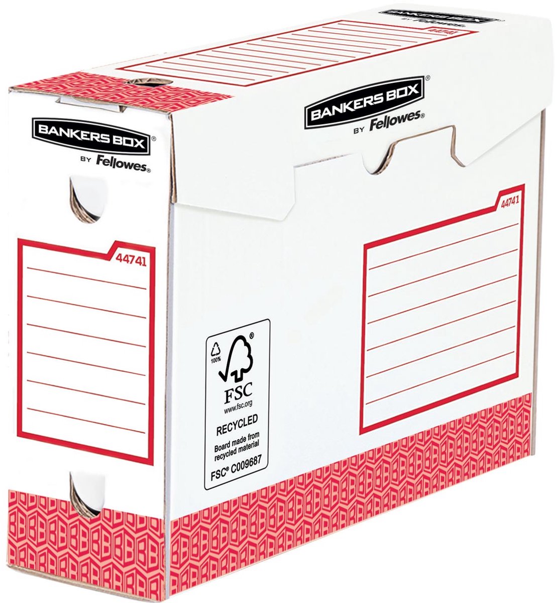 Bankers Box basic archiefdozen 100mm  9,5 x 24,5 x 33 cm, rood, 20 stuks