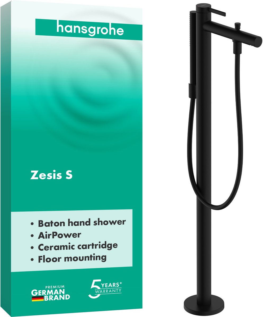 Hansgrohe Zesis S - Vrijstaande badkraan, mat zwart 74445670