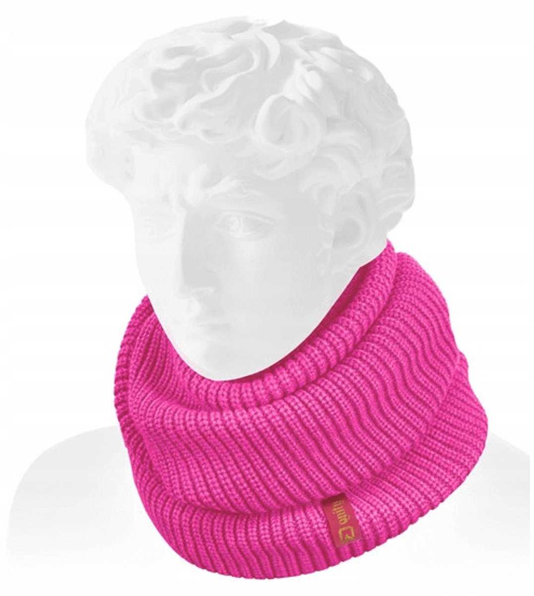 Delphin Queen Dames Winter Sjaal Roze Gebreid