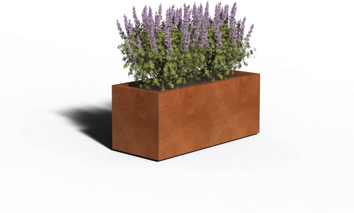 Cortenstaal Plantenbak Rechthoek | Gelast | 120 x 50 x 50 | Zonder bodem