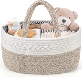 Kraammand - Baby Mand - Met drie vakken - Babyshower - Kraamcadeau meisje of jongen - Mooi, praktisch en overzichtelijk