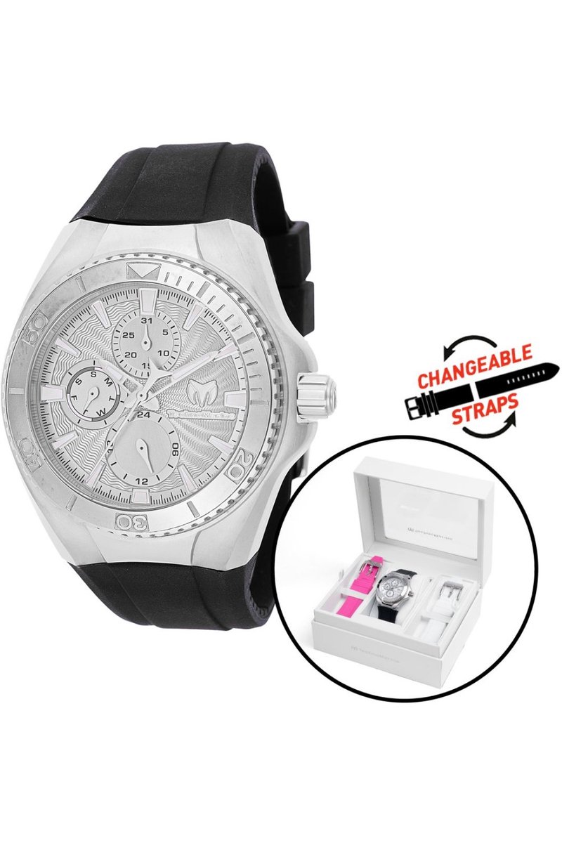 TechnoMarine Cruise - California TM-124020 Dames Horloge - Waterdicht - Analoog - Quartz Uurwerk - Roestvrij Staal met zilveren Wijzerplaat - 40mm