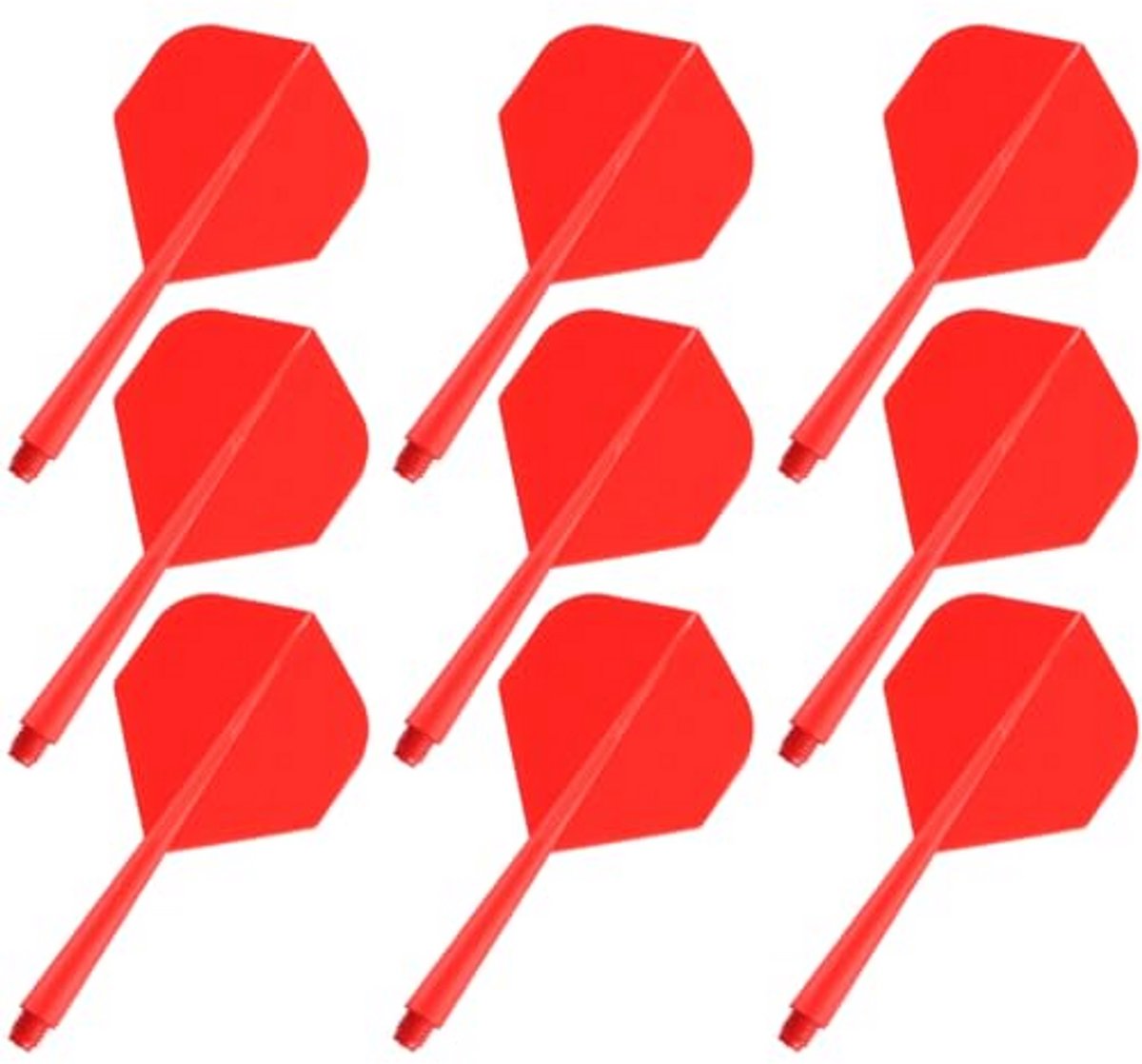 Dartflights met Schachten - 9 Stuks | 75 mm Kunststof Dartaccessoires