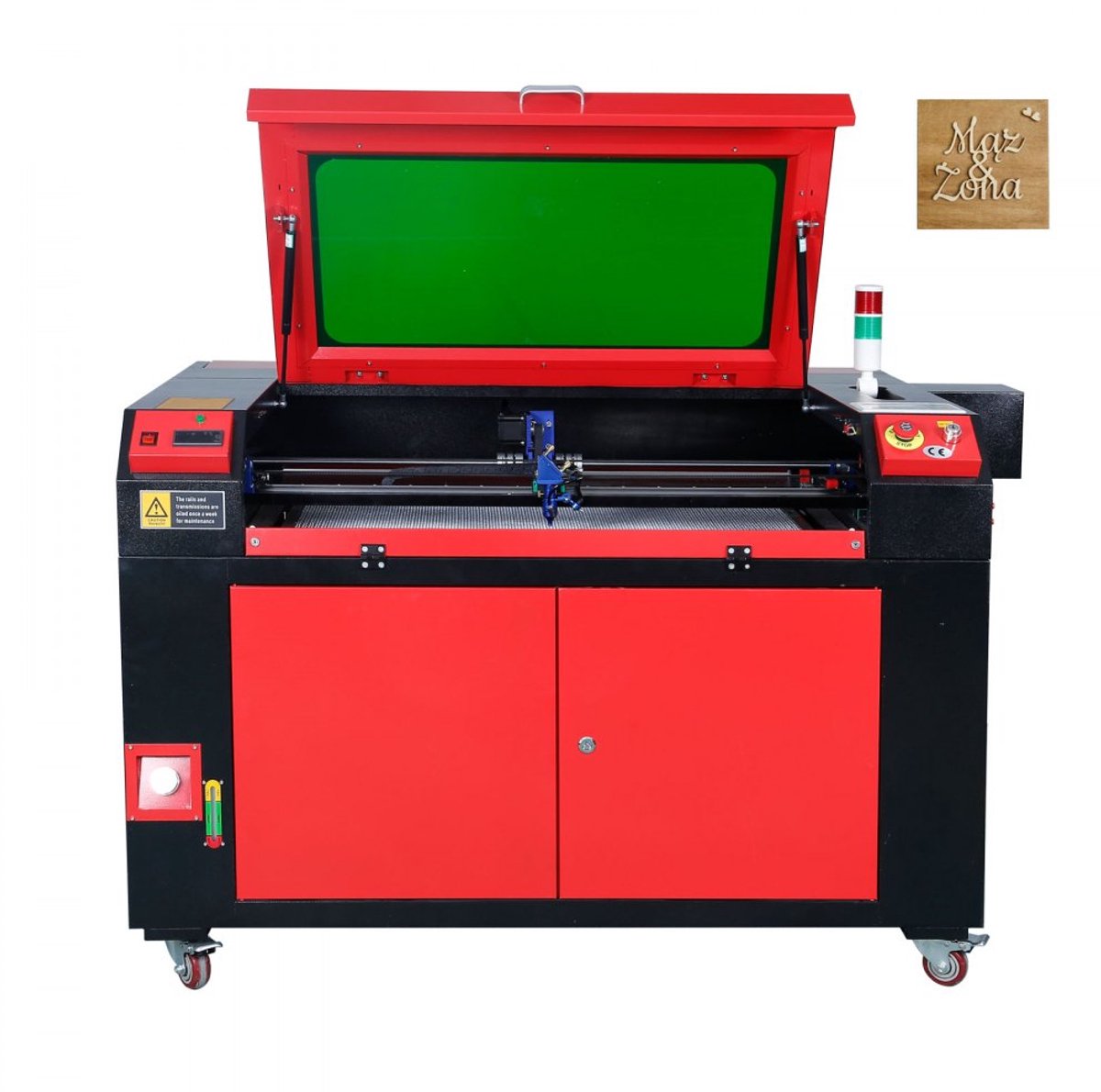 CO2 Lasergraveur - Lasersnijmachine 100 W - Werkgebied 600 x 900 mm - Snelheid 500 mm/s - 2-weg Luchtgeleiding - Geschikt voor Hout, Acryl, Textiel