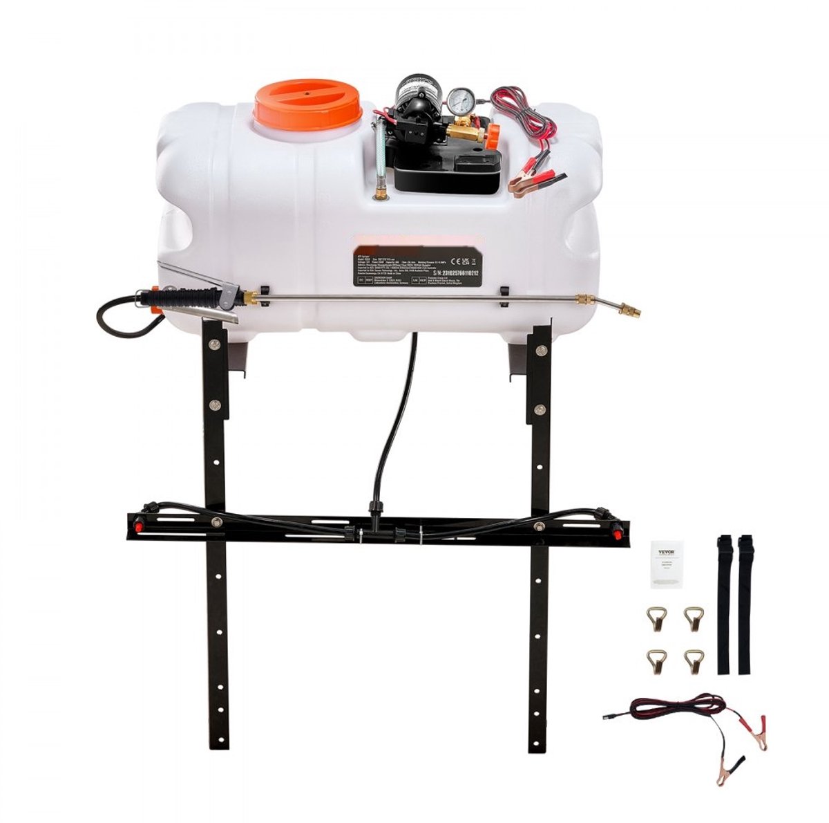 ATV/UTV Drukspuit - 12V Sproeipomp - Debiet 7 l/min - Werkdruk 0,1-0,5 MPa (1-5 bar) - Slang 6,1 m - Snelkoppeling 2,5 m - Voor ATV, UTV, Tractoren