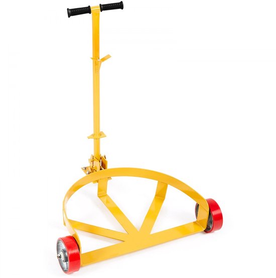 Vatenroller - Vatenwagen Transportroller - Voor 250 L vaten - Draagvermogen 544 kg - Diameter Ø 62 cm - Met handvat - Met 1 zwenkwiel en 2 vaste wielen