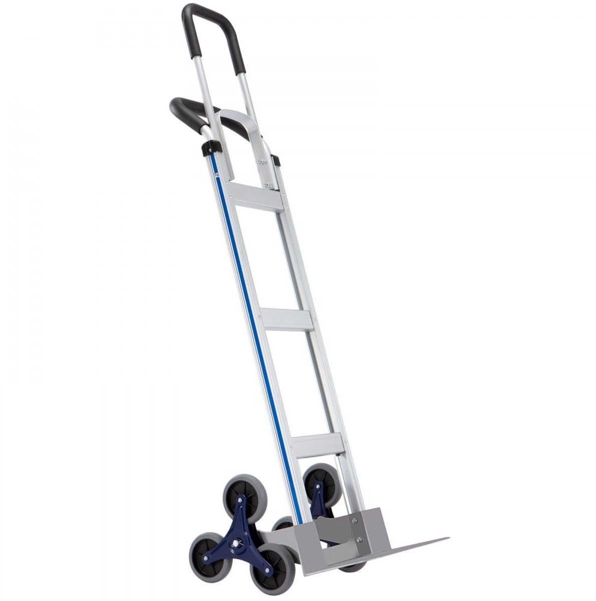 Steekwagen - Trapklimmer Traploper - Aluminium - Draagvermogen 150–250 kg - Dubbele handgrepen - Laadvlak 45,3 x 22,7 cm
