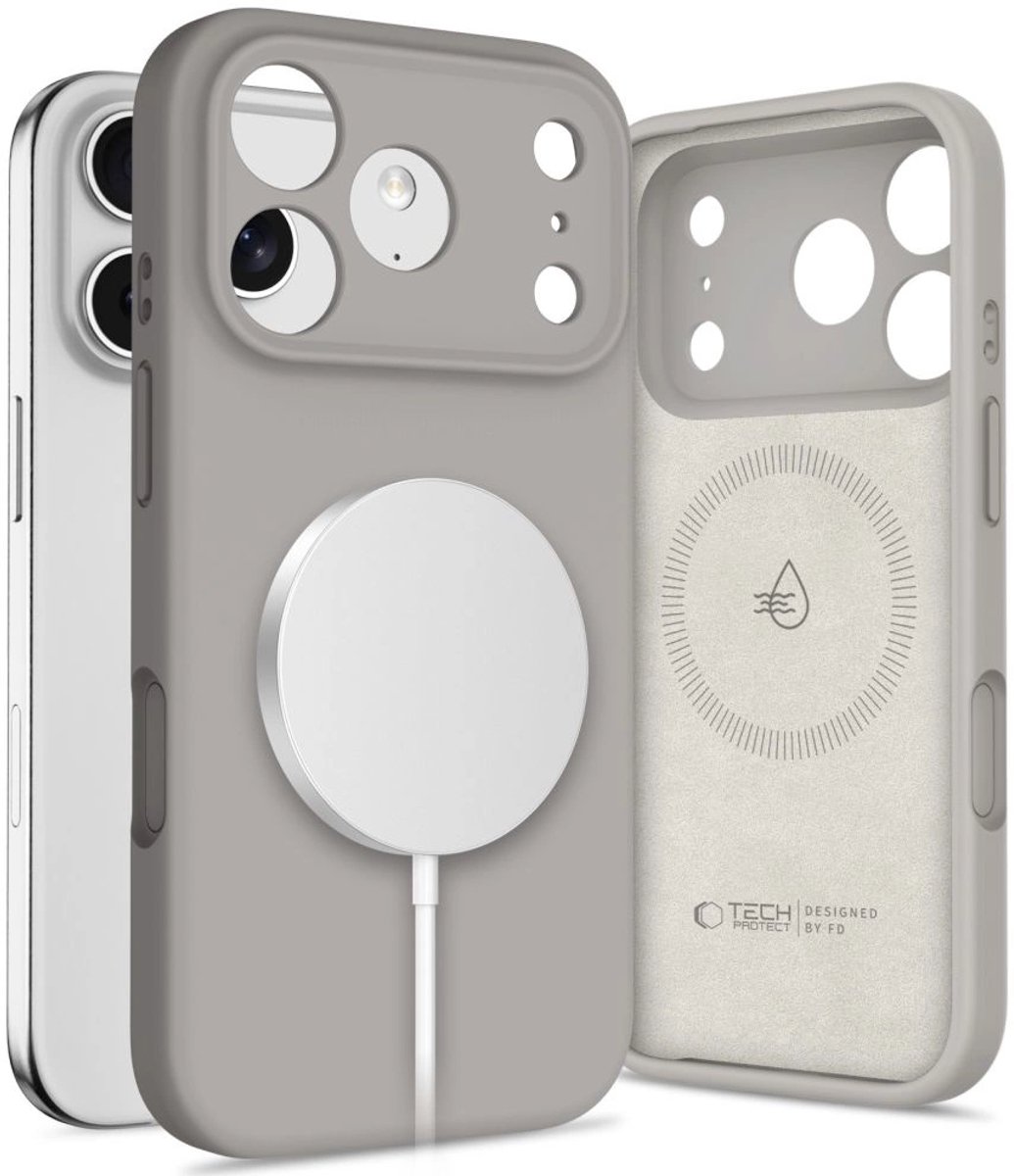 Tech-Protect Magsafe Siliconen Hoesje Voor Iphone 17 Pro Met Functie