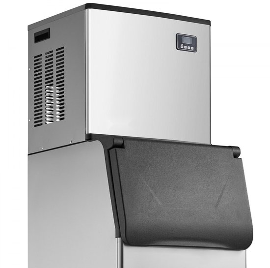 Commerciële ijsblokjesmachine - Kopunit - 181,4 kg/dag - Zelfreiniging - Getimede ijsproductie - Instelbare ijsdikte - Zonder opslagbak - RVS van Merkloos — afbeelding 3