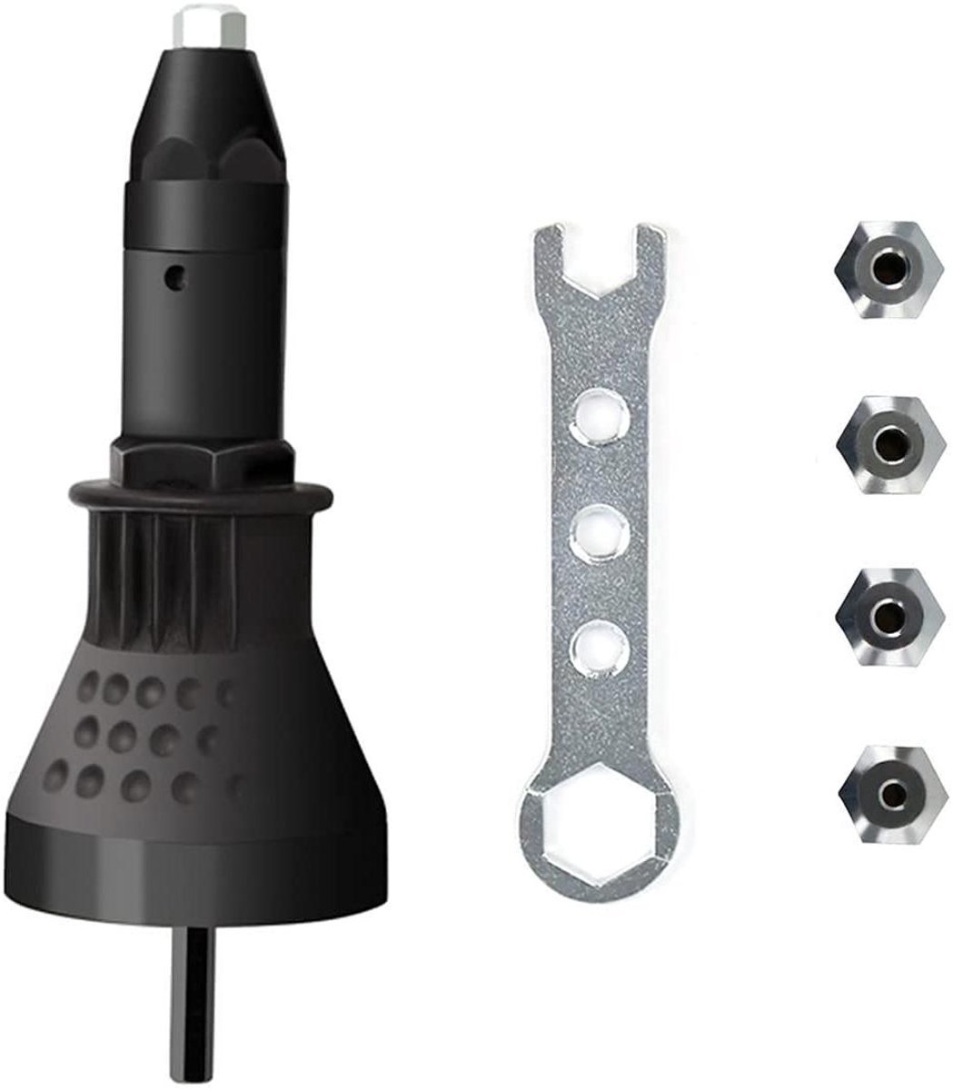 EGoods - Elektrische Klinknagel Moer Gun Adapter voor Draadloze Boor - Handige Klinken Tool Kit voor Power Machine Accessoire