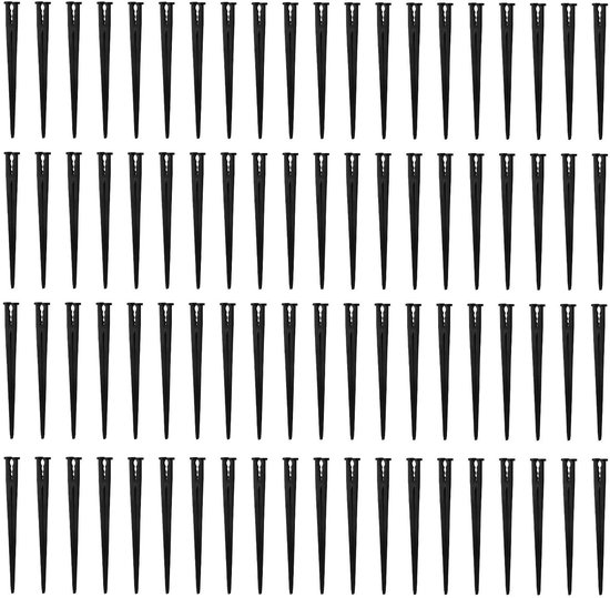 EGoods - Druppelirrigatiesteunpalen: Set van 100 stuks voor irrigatiesystemen in tuinen - 0,64cm - Groentebedden, gazons, binnen en buiten.