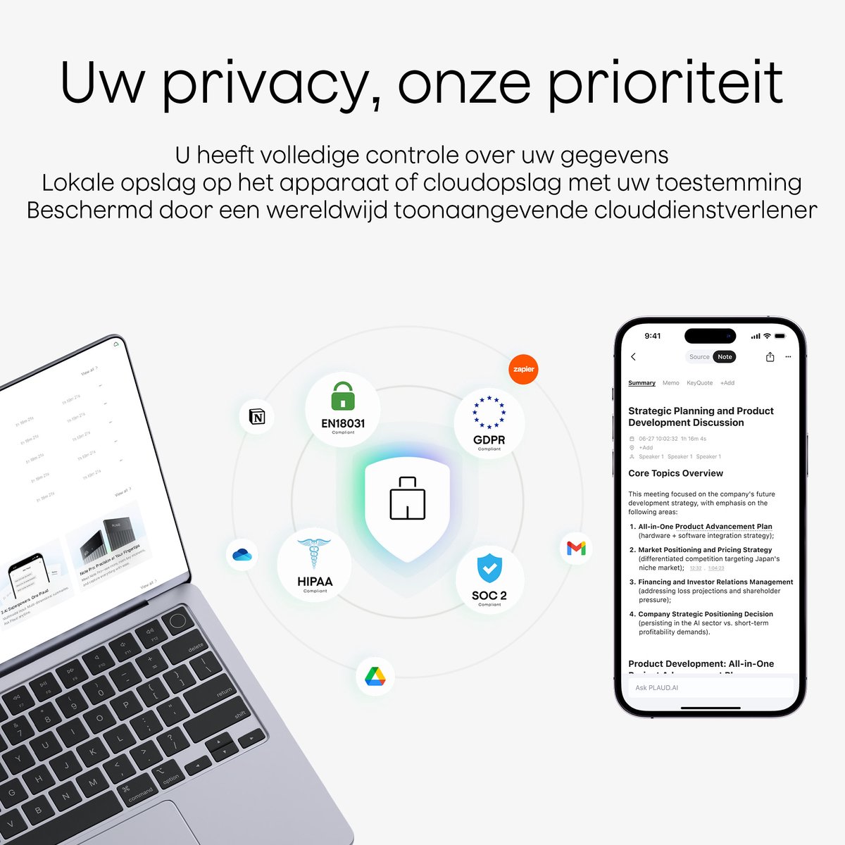 PLAUD Note Pro Black AI Voice Recorder met 64GB Geheugen - afbeelding 3