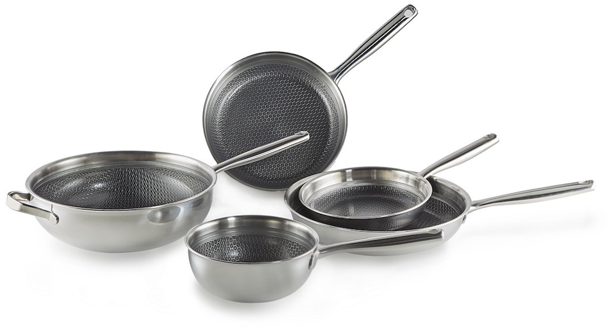 Habonne hybrid RVS triply Wokpan PFAS vrij - 28cm