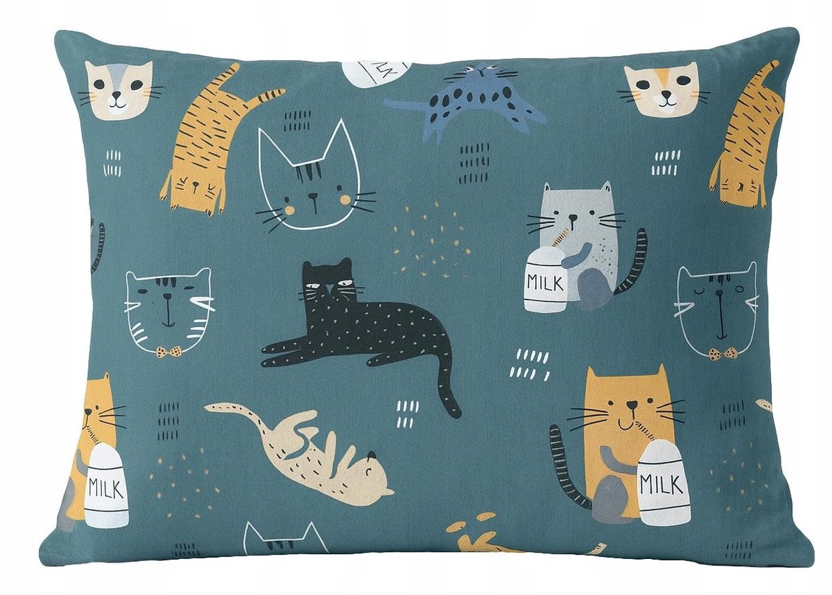 Dekoratieve Katoenen Kussensloop 40x60 cm met Kattenprint