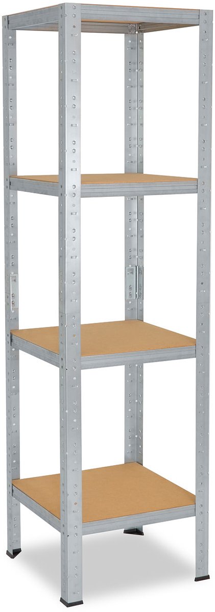 Shelfplaza HOME metalen stellingkast - 200x40x40 cm - verzinkt - 4 planken