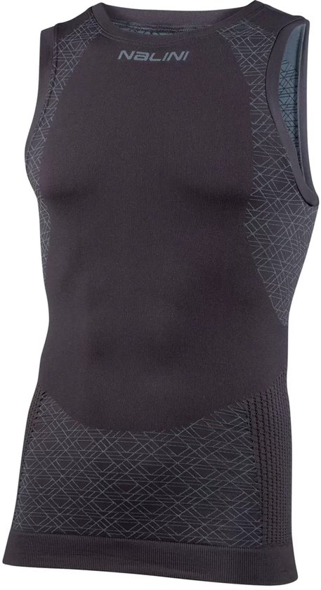 Nalini - Homme - Sous-vêtement technique de cyclisme - T-shirt Thermo - Débardeur technique sans coutures - Gris foncé - L/XL