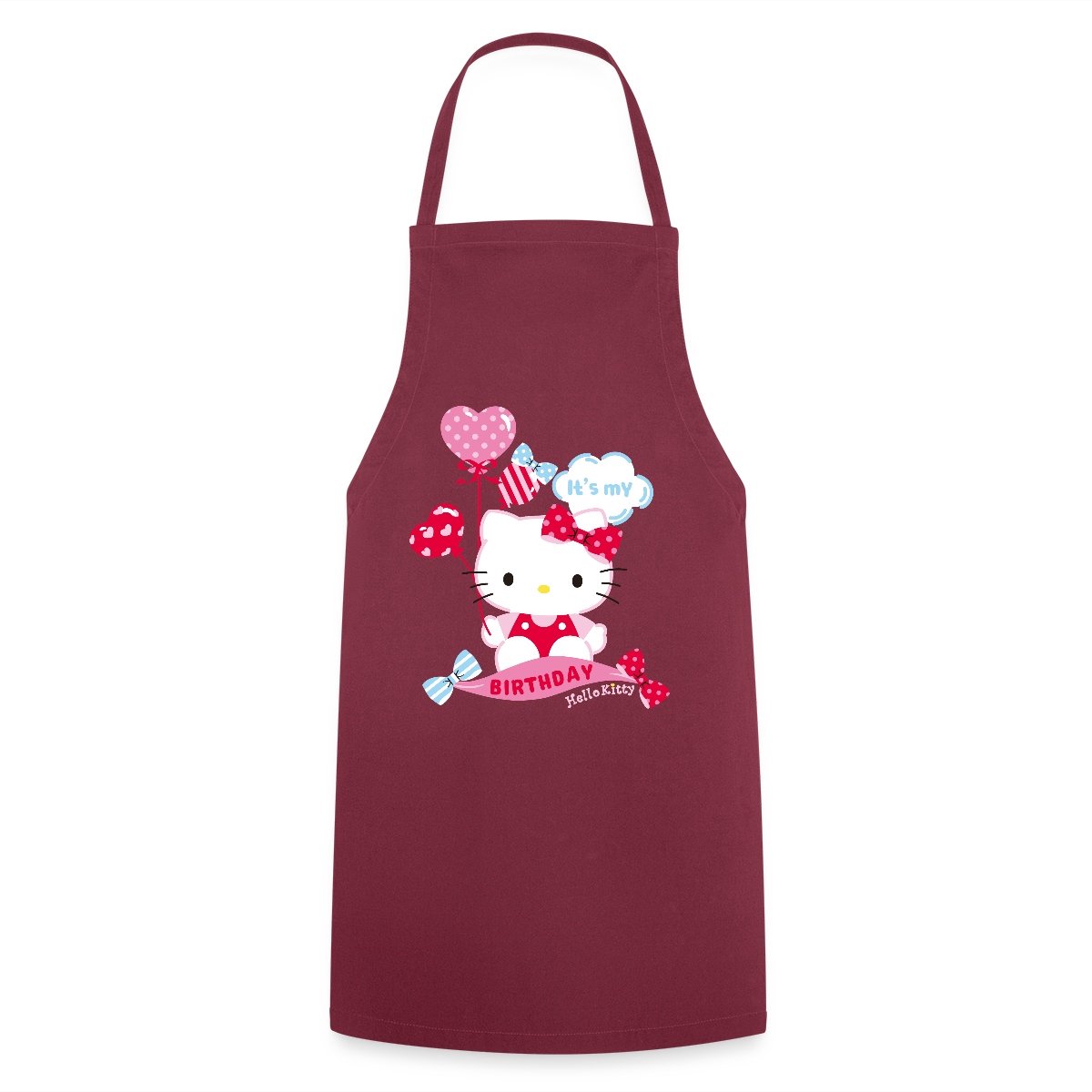 Hello Kitty Met Ballonnen Jarig Ontwerp Keukenschort
