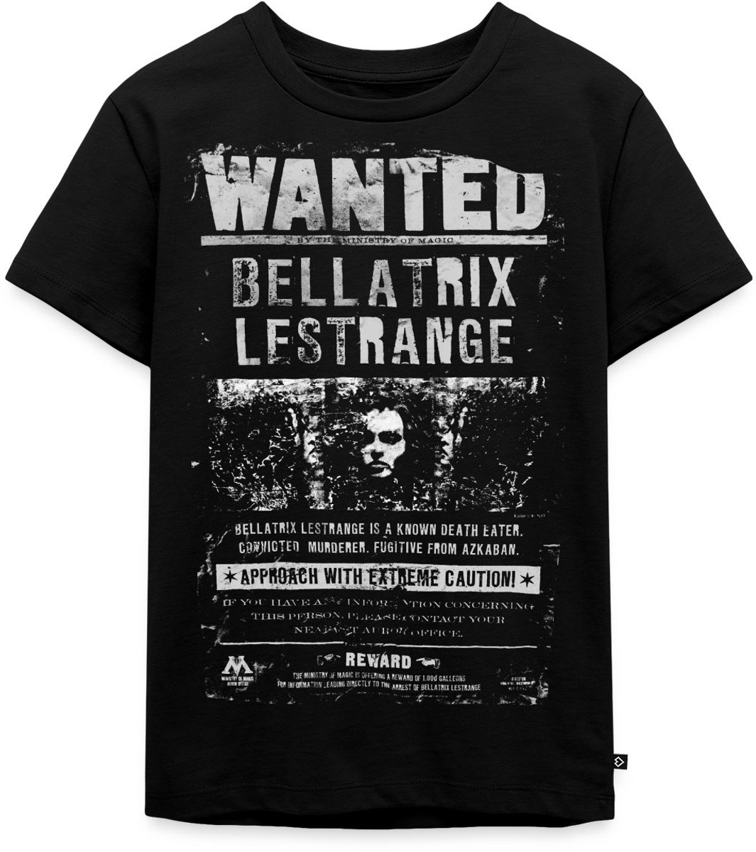 Harry Potter Bellatrix Lestrange Wanted Poster Premium T Shirt Kinderen