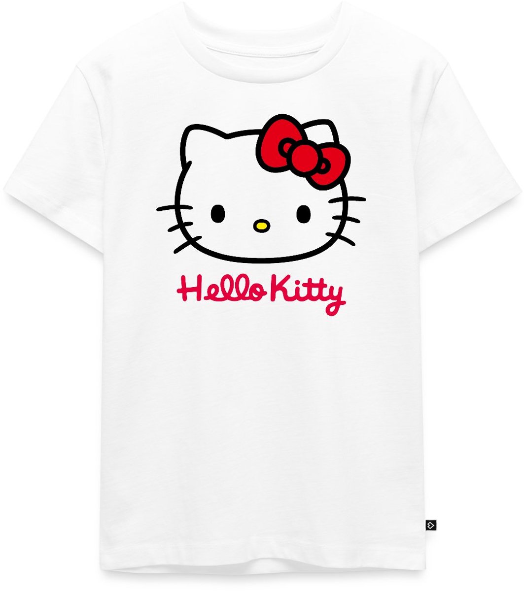 Hello Kitty Klassiek Portret Hello Kitty Tekst Premium T Shirt Kinderen