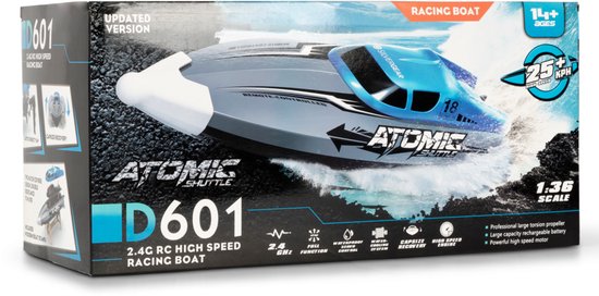 Bestuurbare Boot 30km/u - 150m Bereik - Kapseis-Proof - Kinderen - Voor Buiten - RC Speedboot - Afstandsbestuurbare Boot - Waterspeelgoed Buiten - Boat - Zwembad - Voor Jongens en Meisjes en Volwassenen - Blauw - Silvergear