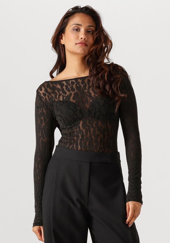 WOLFORD Body String Leo Femme - Tops - Zwart - Taille S