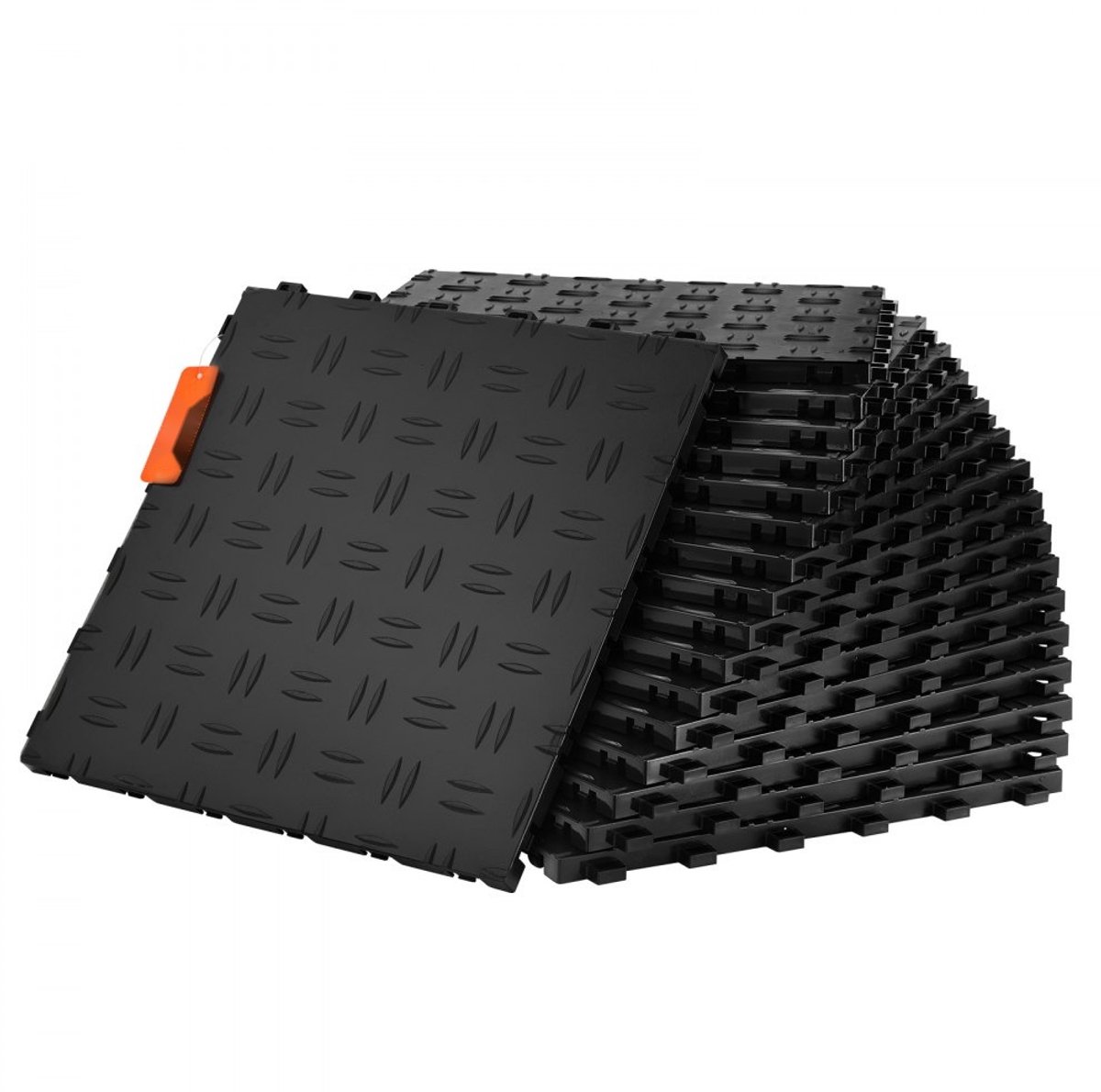 Garagevloertegels - Kliktegels - 30,5 x 30,5 x 1,34 cm Per Tegel - 25 Stuks - Antislip - Dubbelzijdig Getextureerd - Industriële Kwaliteit - Zwart