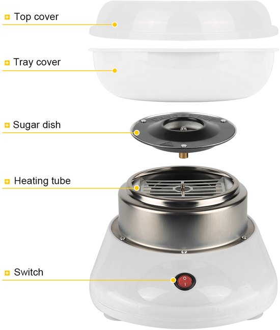 PIPIPOXER-Suikerspinmachine, Suikerspinmaker, Suikerspinapparaat- Kinderfeestje,Blauw — afbeelding 3