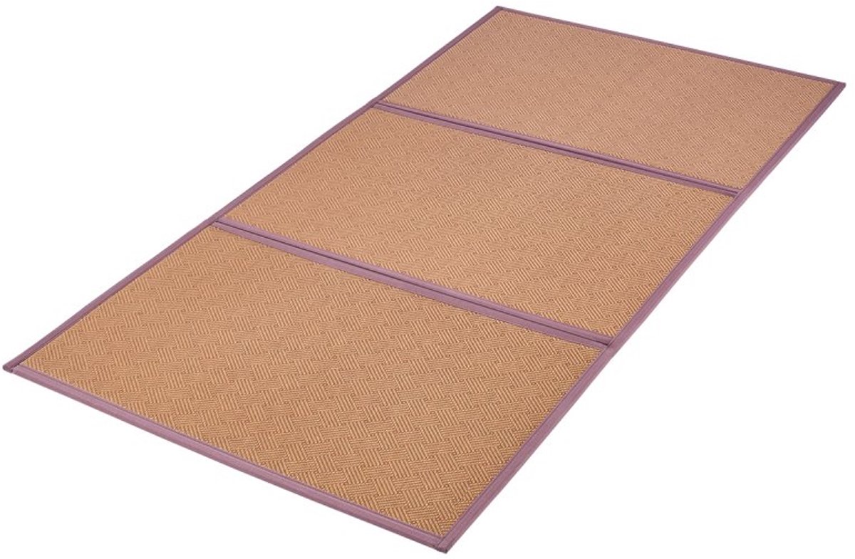 Japanse tatami mat - Opvouwbare rotan vloermatras - 203,2 x 99 cm - Antislip - Voor slapen, meditatie & yoga - Makkelijk schoon te maken