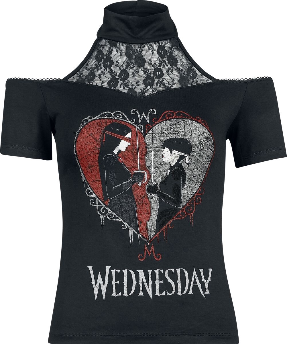 Wednesday The Challenge Dames T-shirt - zwart - XL