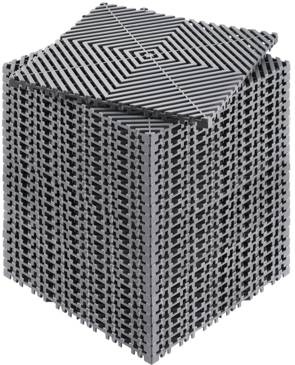 Drainage Vloertegels - Koppelbare Tegelset - Formaat 31 x 31 cm - Set van 24 - Antislip - Snelle Waterafvoer - Voor Douche Garage Tuin - Grijs