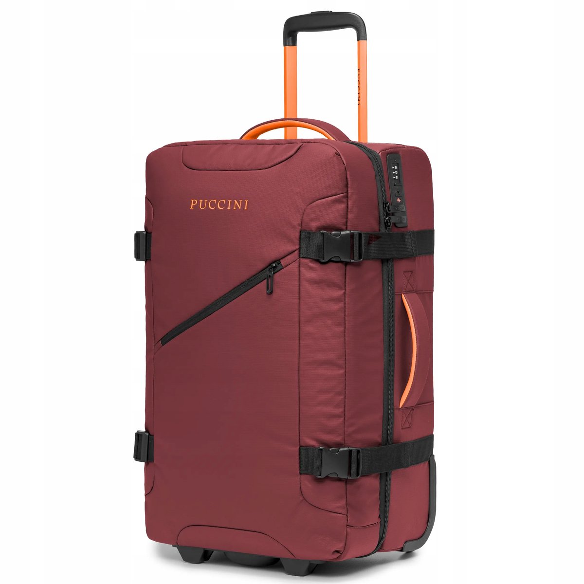 Puccini Colorado Rode Middenmaat Zachte rijstkoffer 63cm