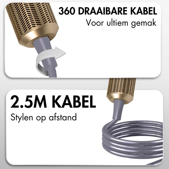 Sansbeauté® Föhn met Diffuser - Krullen - 110.000RPM - Ionische Haardroger met Borstel - 3 Standen - 3 Opzetstukken - Reisföhn - Sèche Cheveux - Krul Feun Set - Haarföhn met Defuser - Hair Blow Dryer - Kappersfohn - 2000W