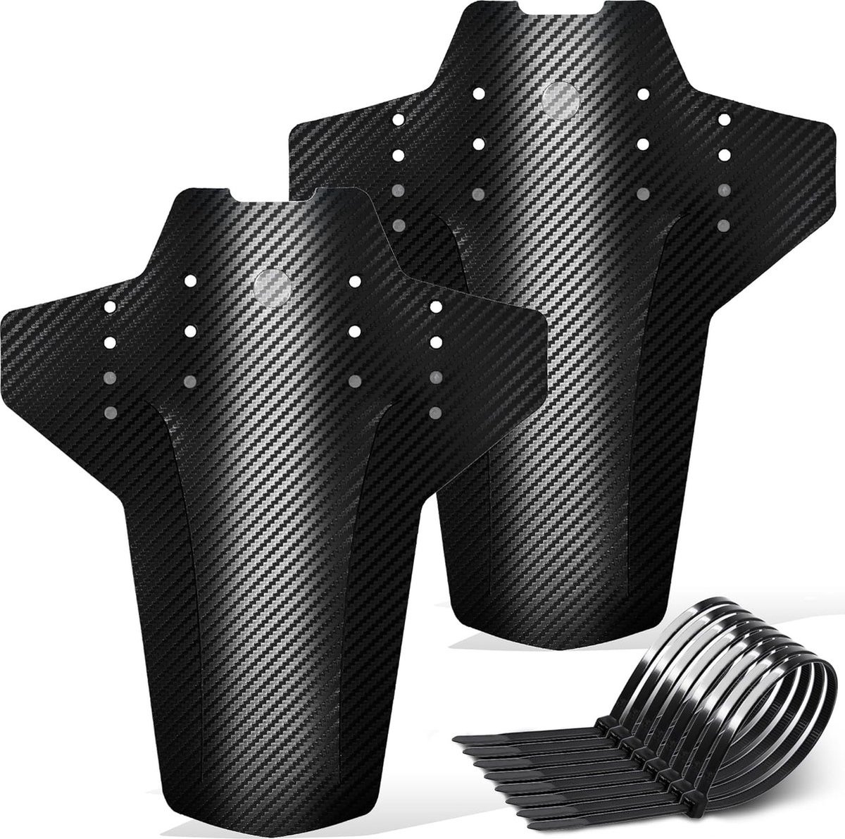 Stunq® Fietsspatborden voor Mountainbikes, Set van 2, Universele Modderbeschermers met Kabelbinders, Geschikt voor 29 Inch